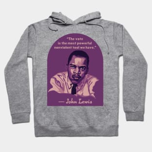 John Lewis Portrait and Quote Hoodie